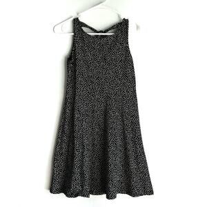Old Navy Black And White Polka Dot Skater Style Dress